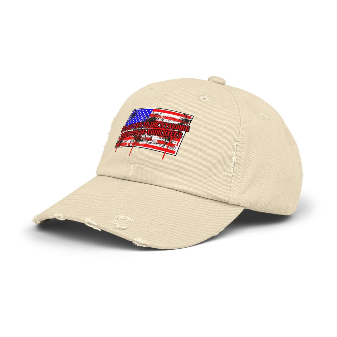 AMERICAN PRIDE FLAG BULLET HOLES ITS BETTER TO DIE STANDING THEN LIVE ON YOUR KNEES