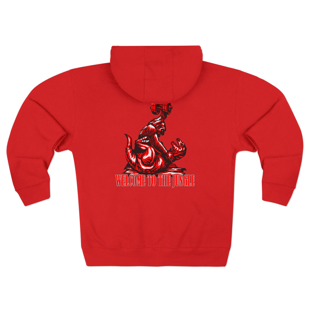 CG APE VS ZILLA RED WHITE /WELCOME TO THE JUNGLE ZIP UP