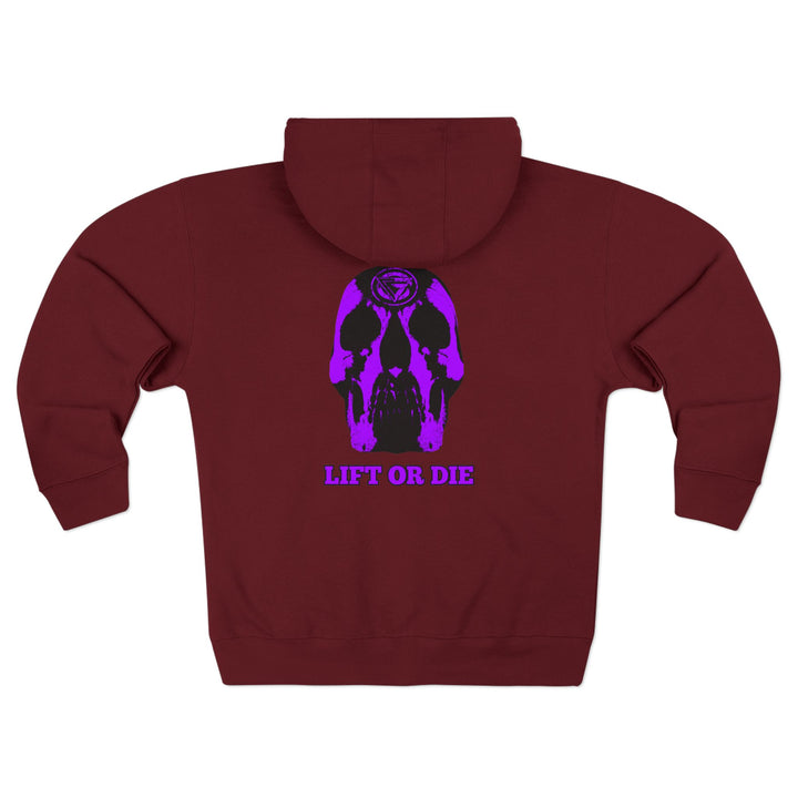CG SKULL PURPLE NURPLE /LIFT OR DIE ZIP UP