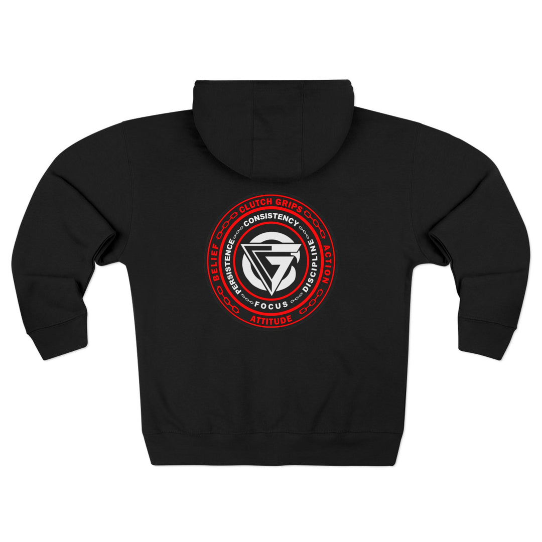 CG CORE WINNERS LOGO RED WHITE BLACK/CONQUER ZIP UP
