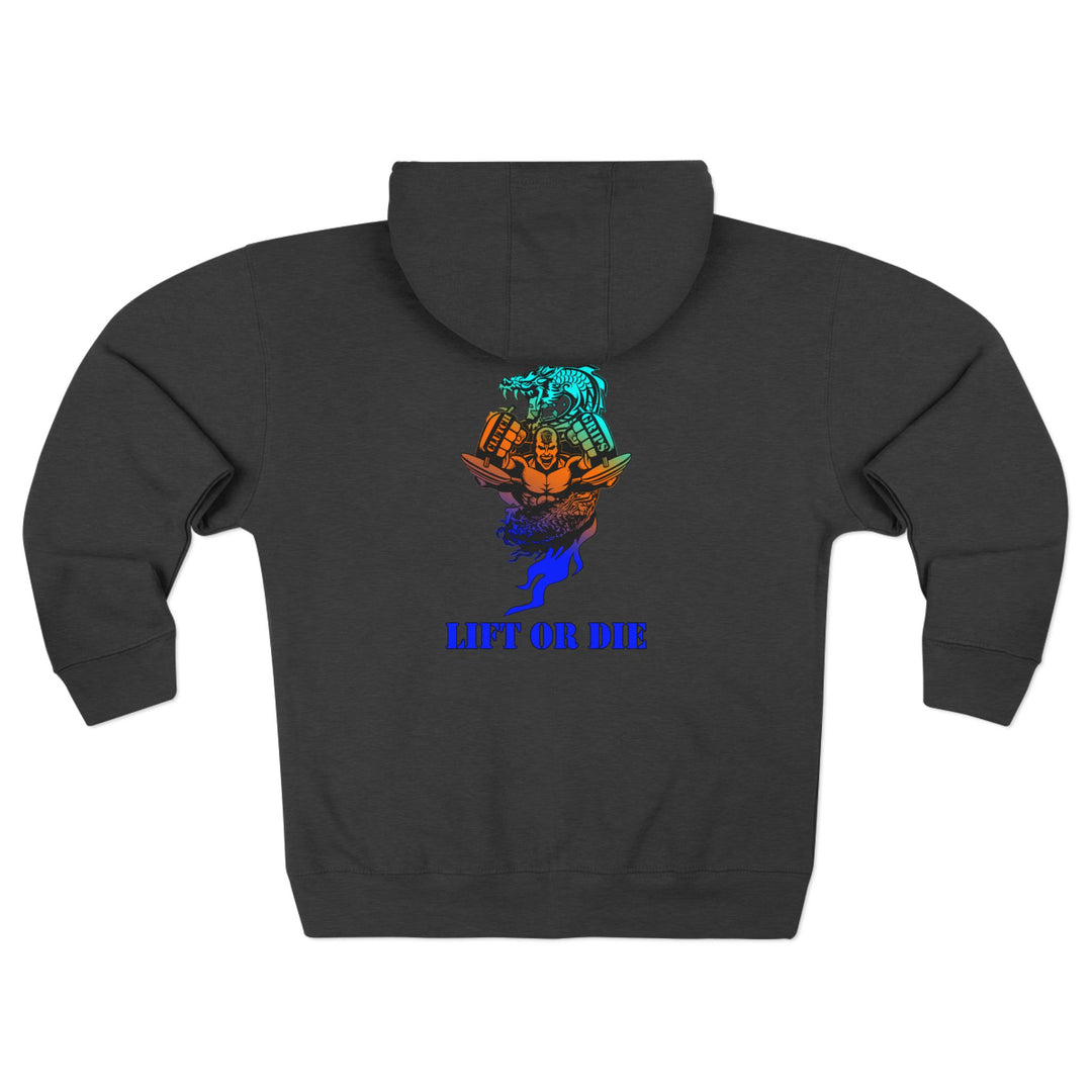 CG MAC SNAP DRAGON BLUE ORANGE AQUA /LIFT OR DIE ZIP UP