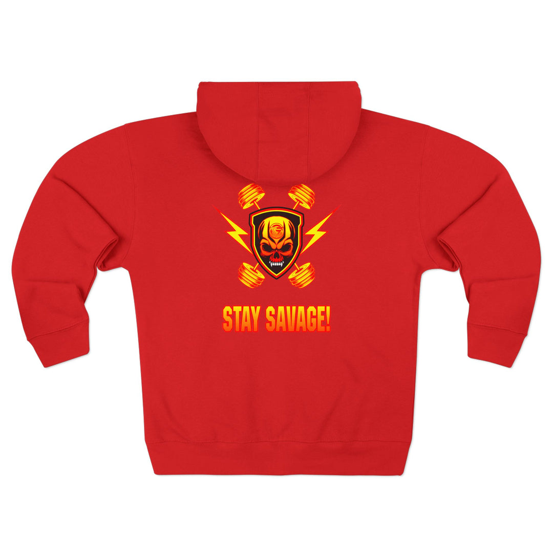 CG DBL SKULL BELL RED GOLD/STAY SAVAGE ZIP UP