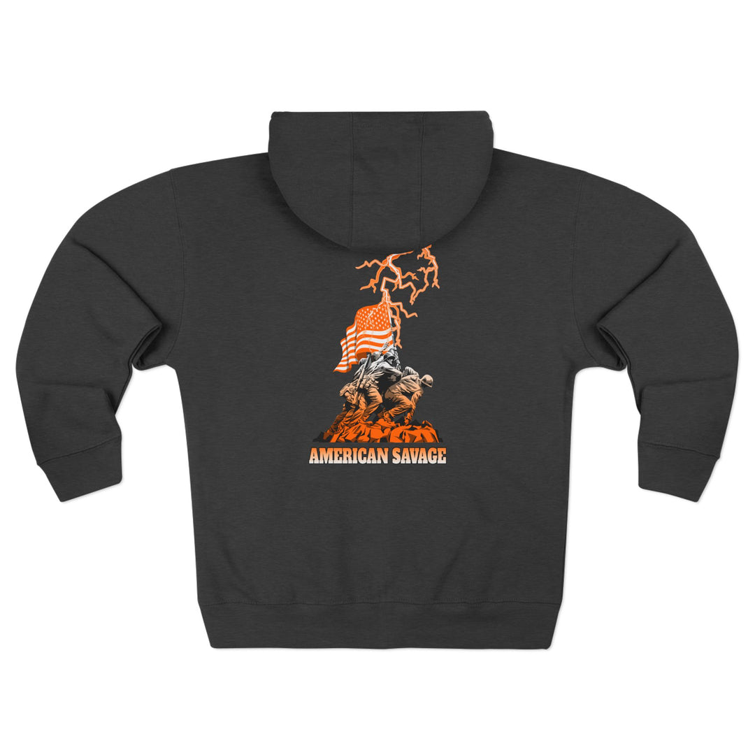 CG A AMERICAN WARRIORS ORANGE WHITE FADE /AMERICAN SAVAGE ZIP UP