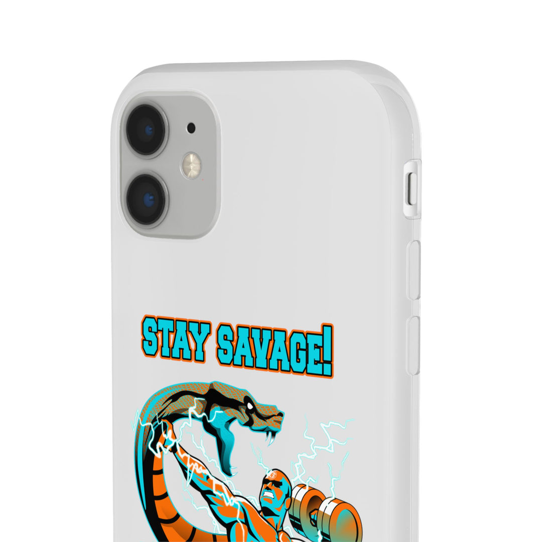 MAC VS SNAKE MIAMI COLORS AQUA ORANGE PHONE CASE /STAY SAVAGE