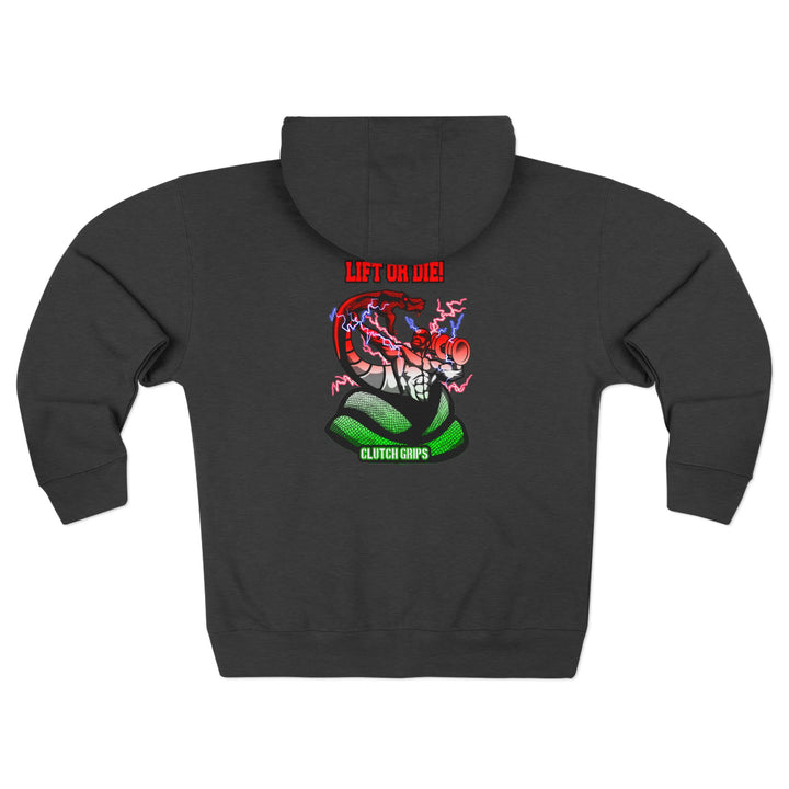 MAC VS SNAKE RED WHITE GREEN FADE /LIFT OR DIE ZIP UP