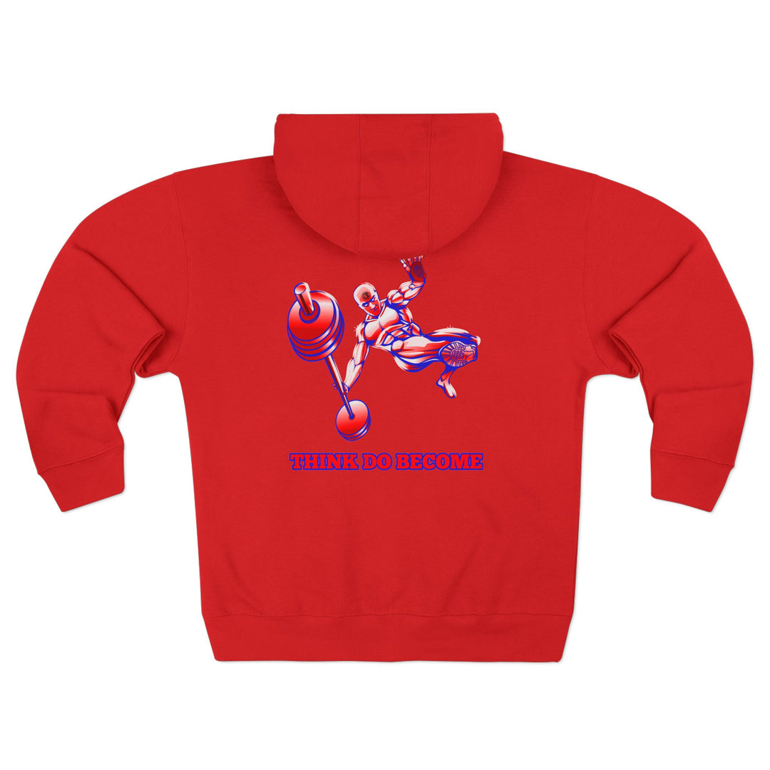 CG MAC JUMP RED WHITE BLUE /THINK DO BECOME ZIP UP