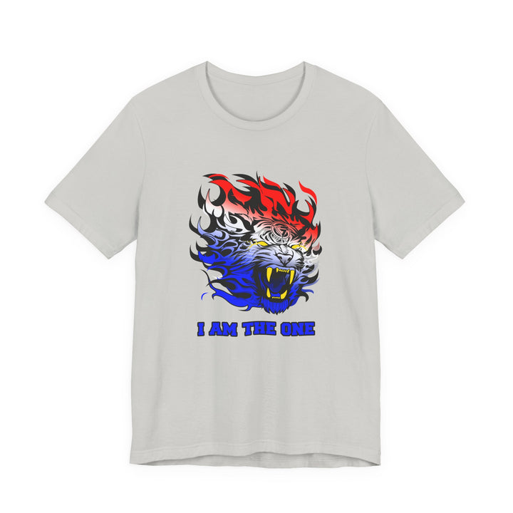 TIGER FLAME RED WHITE BLUE FADE/I AM THE ONE