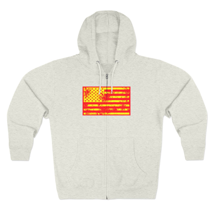 CG SGL SKULL BELL RED GOLD/READY FOR WAR ZIP UP