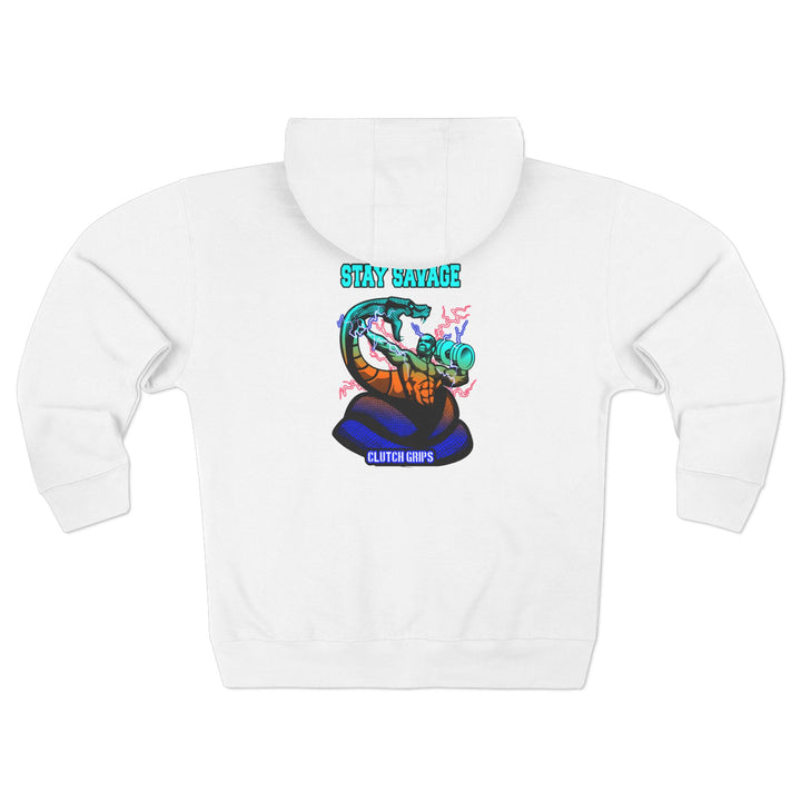 MAC VS SNAKE BLUE ORANGE  AQUA /STAY SAVAGE ZIP UP
