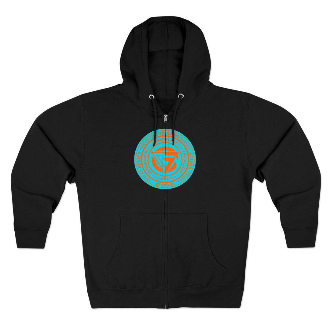 CG BIG MAC CHIEF AQUA ORANGE/VICTORY OR DEATH ZIP UP