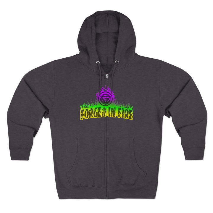 MAC VS SNAKE YELLOW GREEN PURPLE FADE /LIFT OR DIE ZIP UP