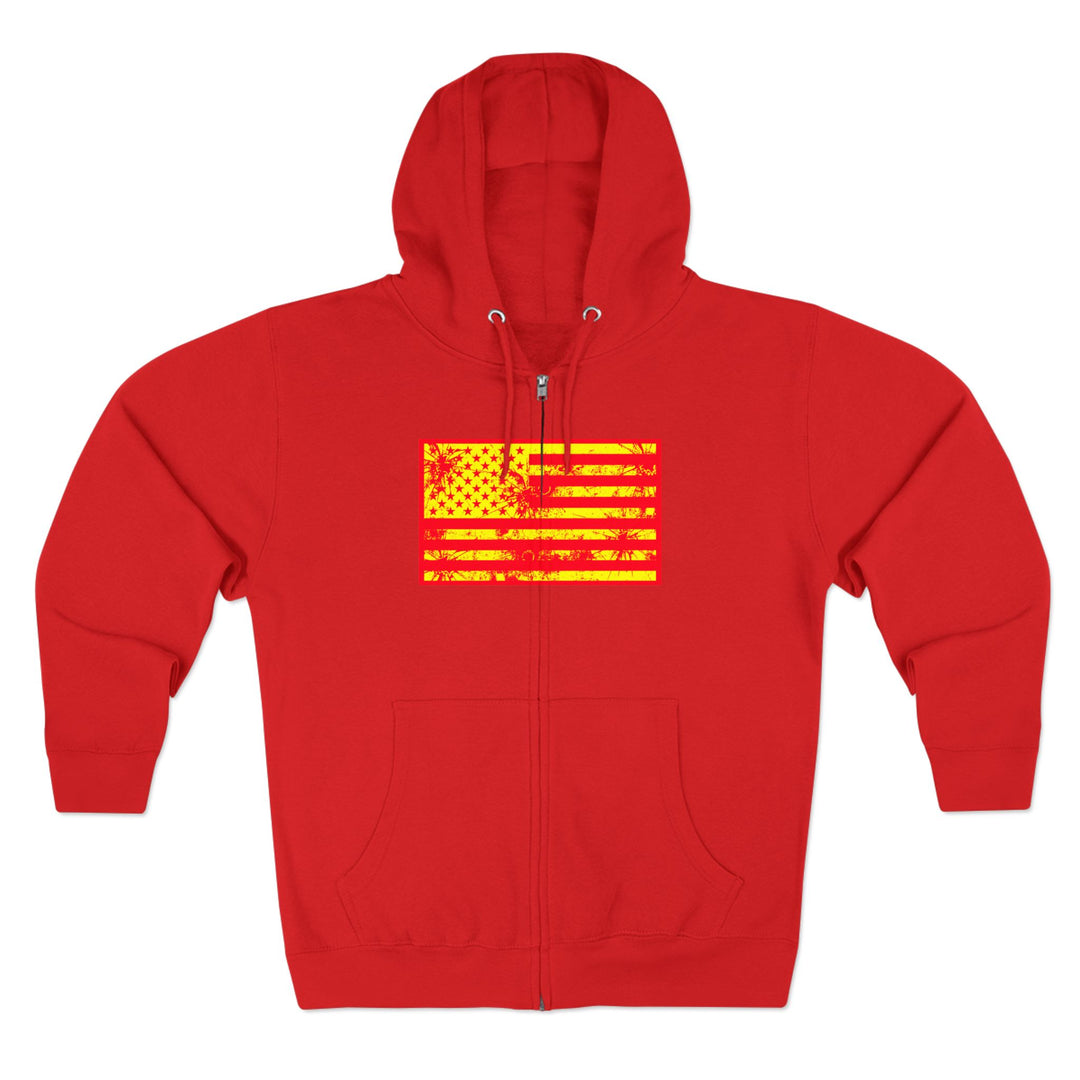 CG SGL SKULL BELL RED GOLD/READY FOR WAR ZIP UP