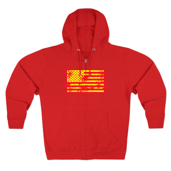CG SGL SKULL BELL RED GOLD/READY FOR WAR ZIP UP