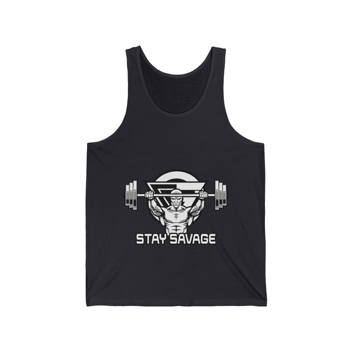 ENTER THE MAC WHITE BLACK TANK/STAY SAVAGE