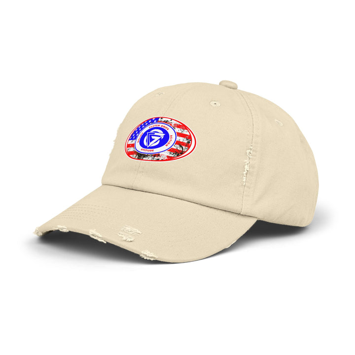 CG OVAL LOGO DISTRESSED FLAG /BELIEF ATTITUDE ACTION CAP