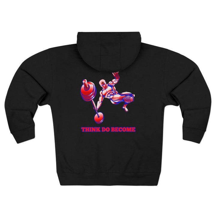 CG MAC JUMP RED WHITE BLUE /THINK DO BECOME ZIP UP