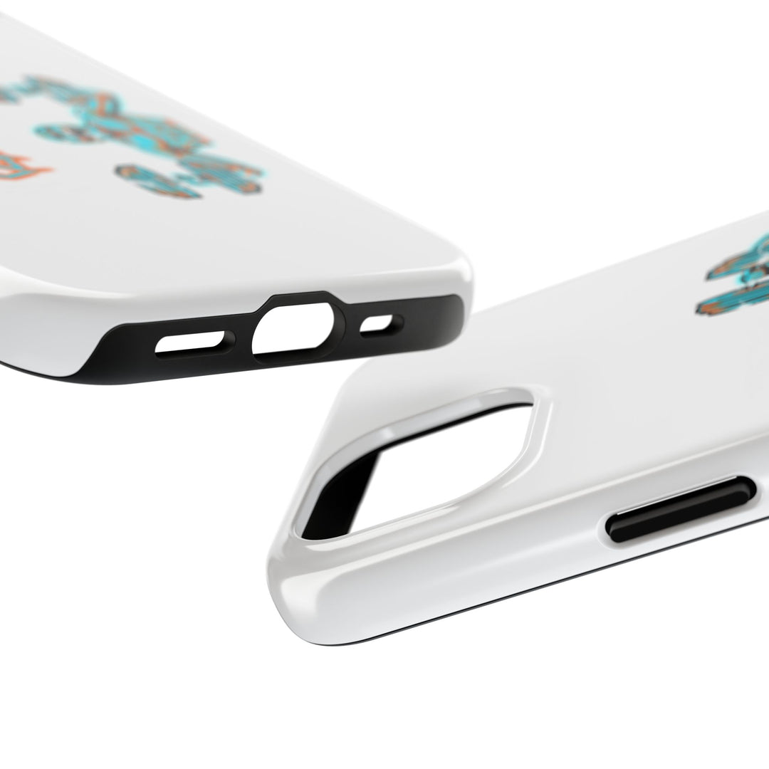 RIDE THE LIGHTNING MIAMI COLORS AQUA ORANGE PHONE CASE/CLUTCHGRIPS