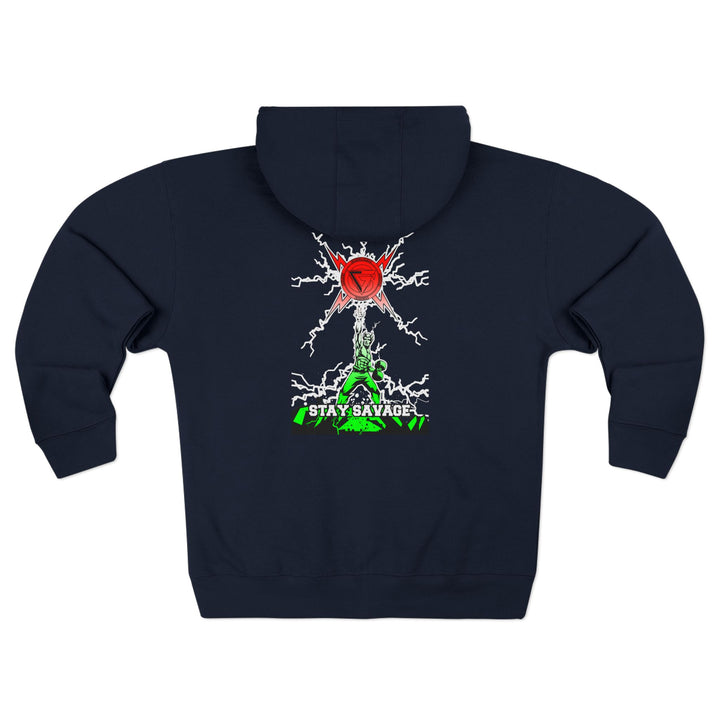 LIGHTNING KING RED WHITE GREEN /STAY SAVAGE ZIP UP