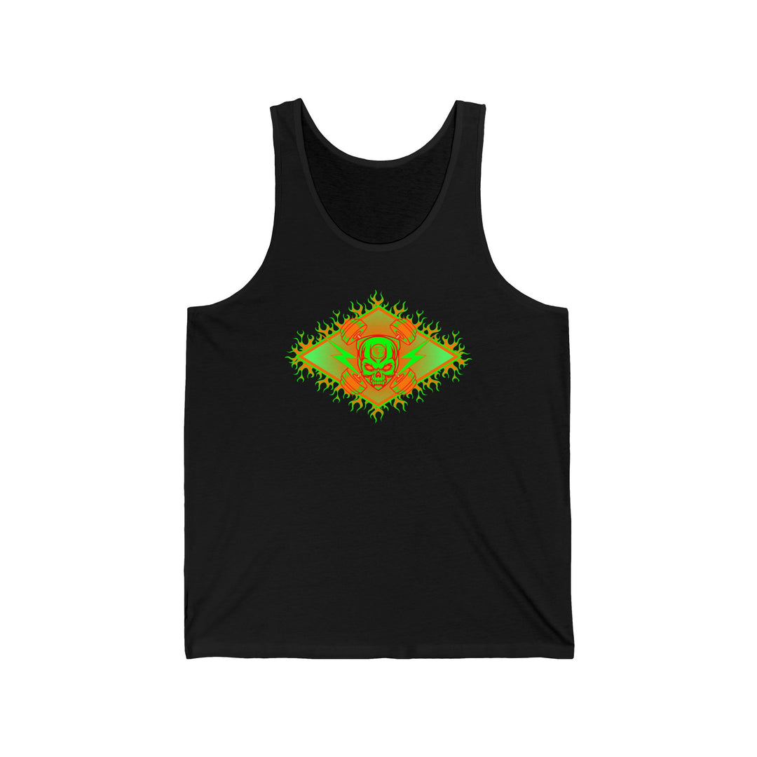 SKULL BELL DIAMOND GREEN ORANGE