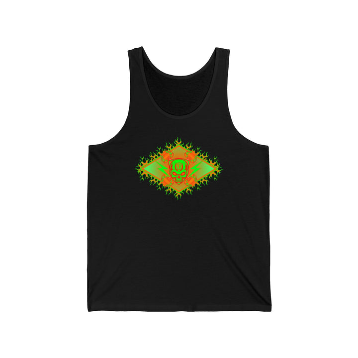SKULL BELL DIAMOND GREEN ORANGE