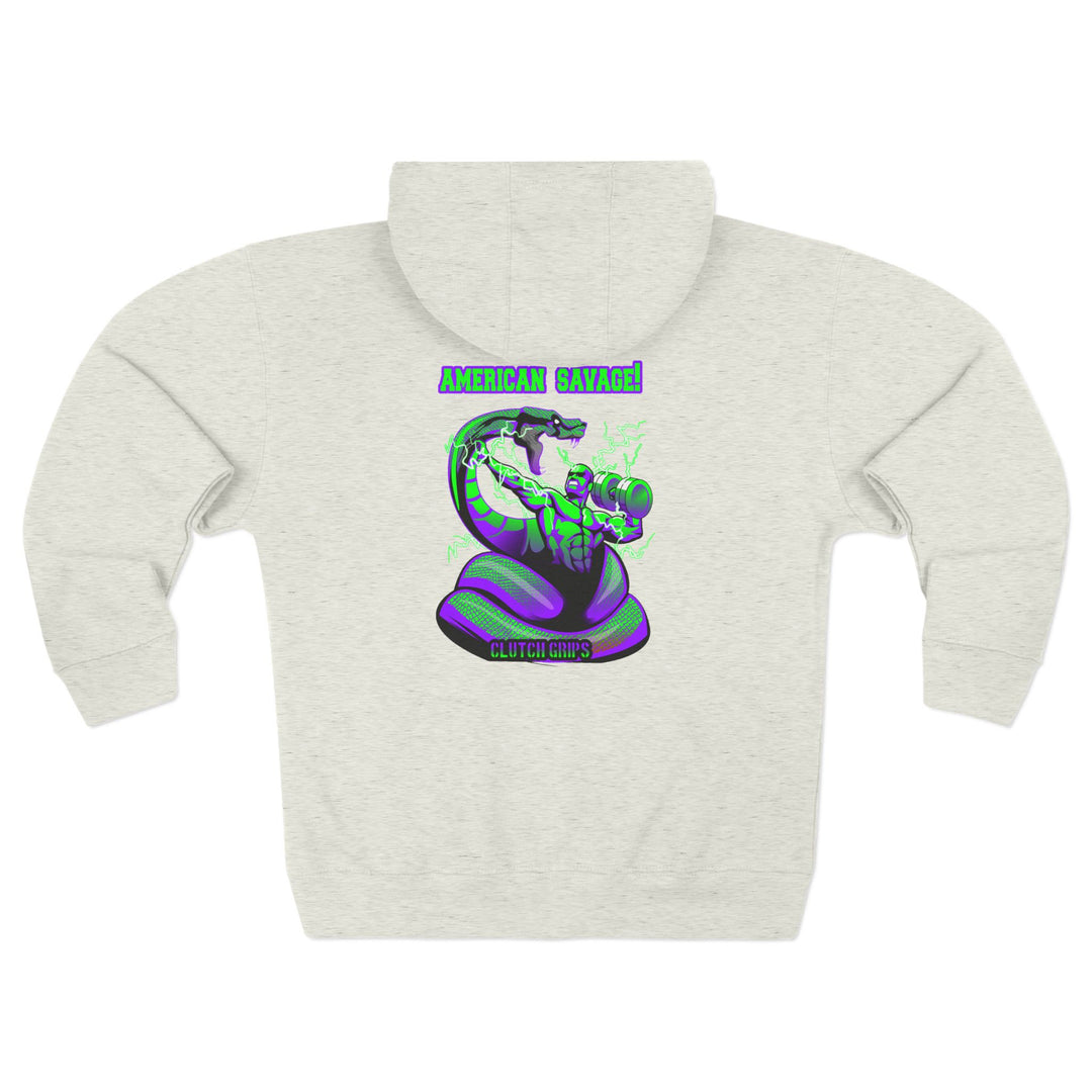MAC VS SNAKE PURPLE GREEN /AMERICAN SAVAGE ZIP UP