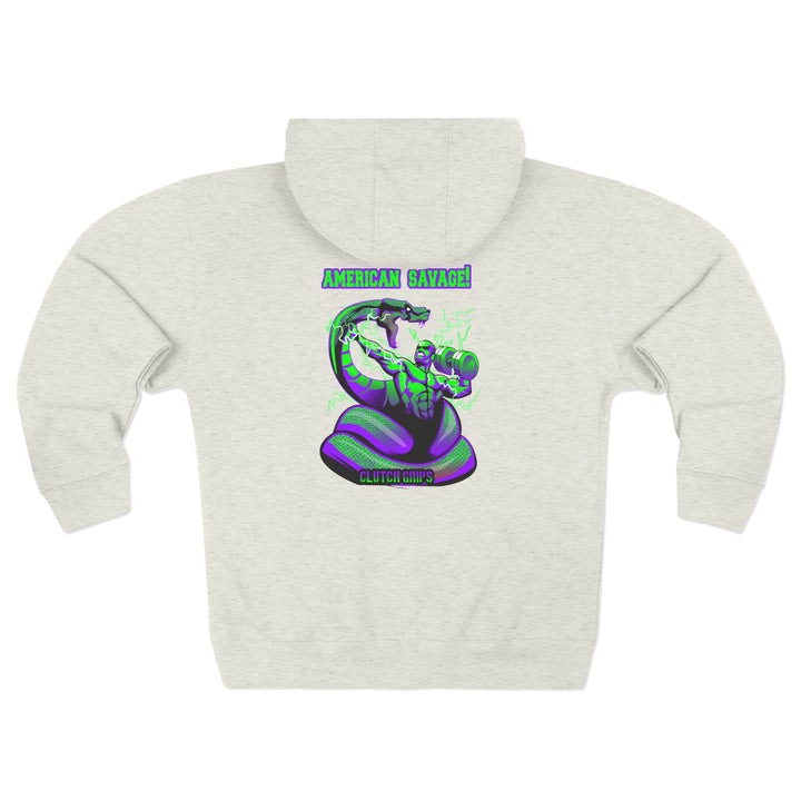 MAC VS SNAKE PURPLE GREEN /AMERICAN SAVAGE ZIP UP