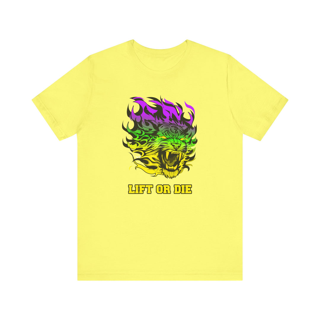 TIGER FLAME YELLOW GREEN PURPLE FADE/LIFT OR DIE