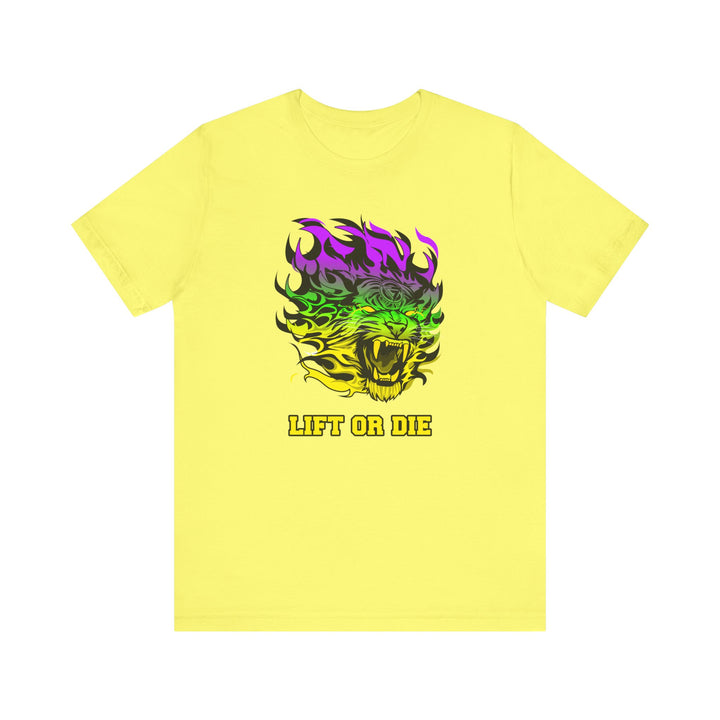 TIGER FLAME YELLOW GREEN PURPLE FADE/LIFT OR DIE