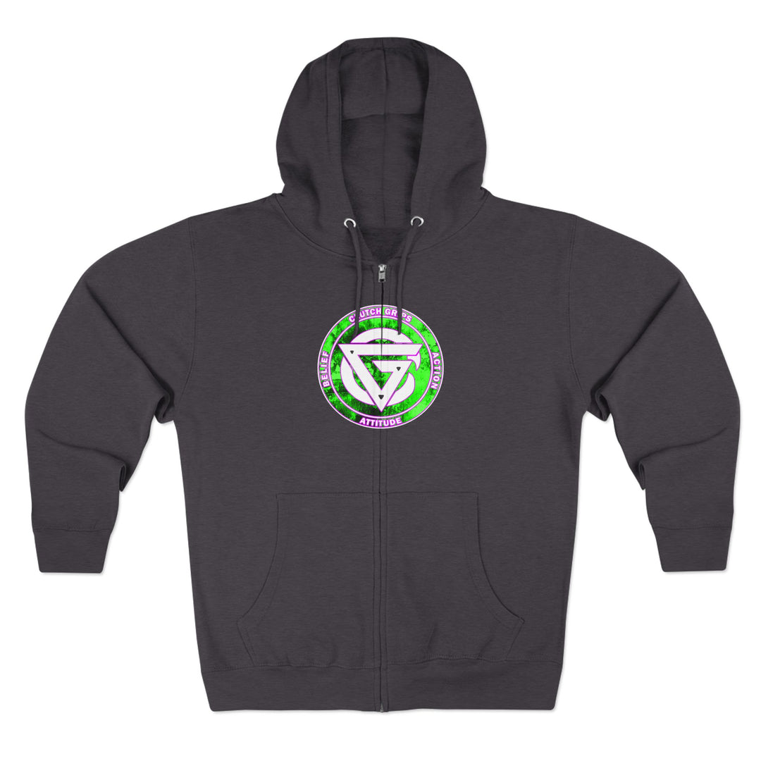 LIONHEART GREEN PINKISH PURPLE/STAY SAVAGE ZIP UP
