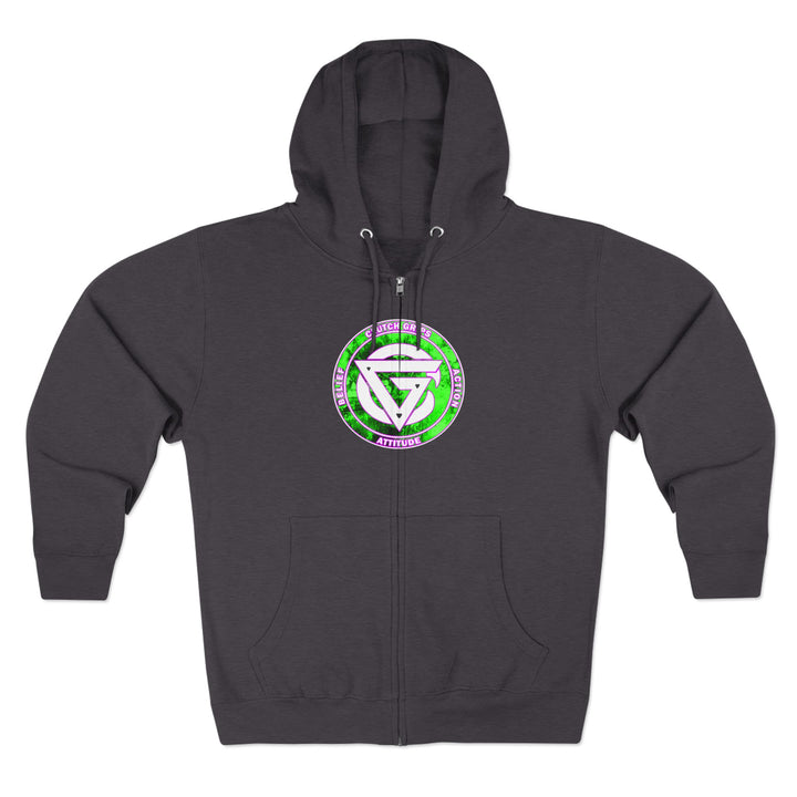 LIONHEART GREEN PINKISH PURPLE/STAY SAVAGE ZIP UP