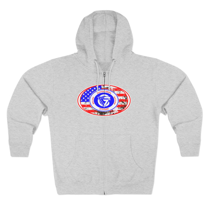 AMERICAN WARRIOR TRIBUTE  RED WHITE BLUE/AMERICAN SAVAGE ZIP UP