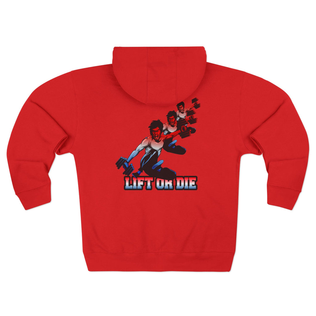 CG LIFT KICK RED WHITE BLUE FADE/LIFT OR DIE ZIP UP