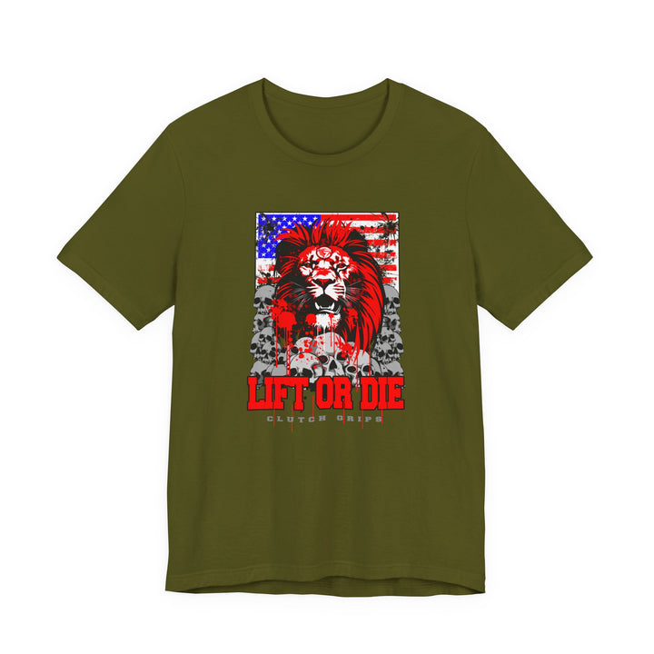 LIONHEART USA FLAG RED WHITE BLUE /LIFT OR DIE