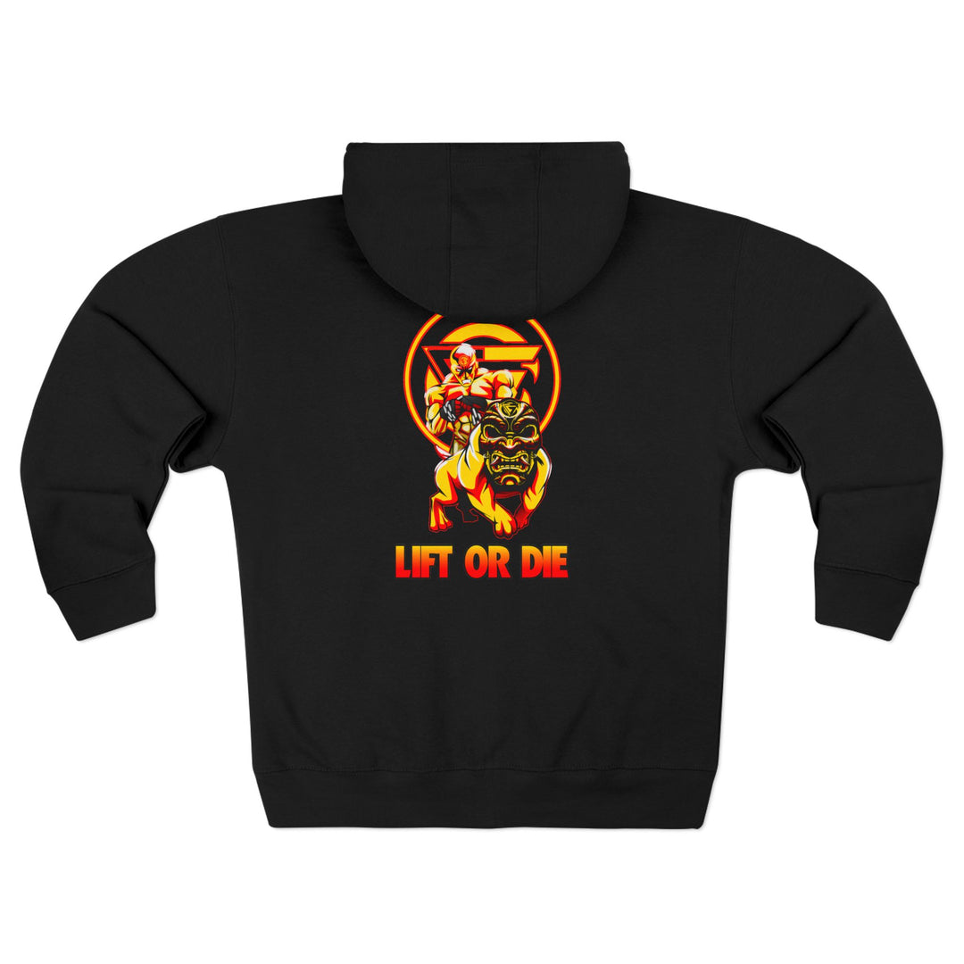 CG ANGRY DOG GOLD RED /LIFT OR DIE ZIP UP