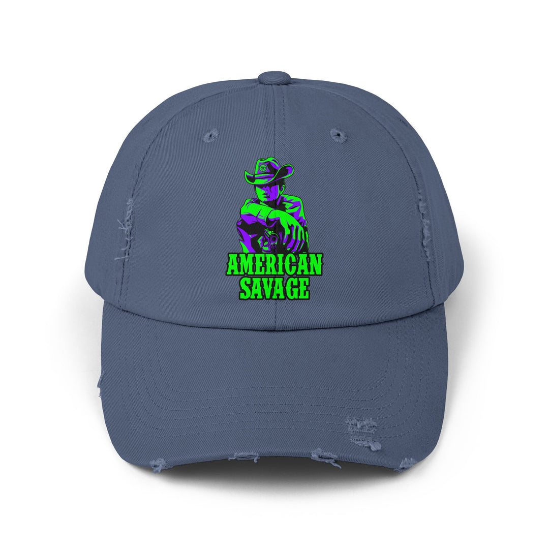 COWBOY KILLER PURPLE GREEN /AMERICAN SAVAGE CAP