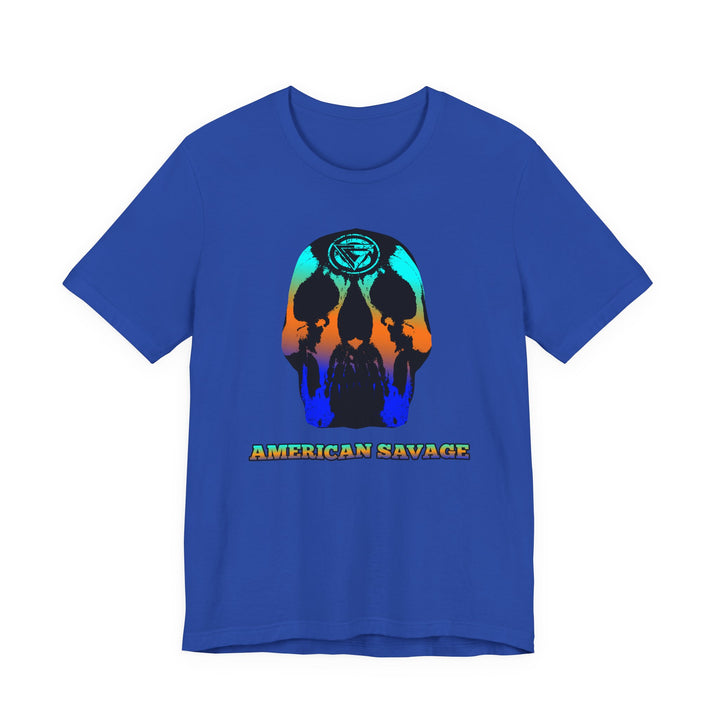 SKULLATOR BLUE ORANGE AQUA  /AMERICAN SAVAGE