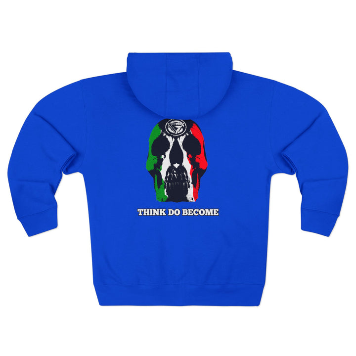 CG SKULL RED WHITE GREEN FADE /THINK DO BECOME ZIP UP