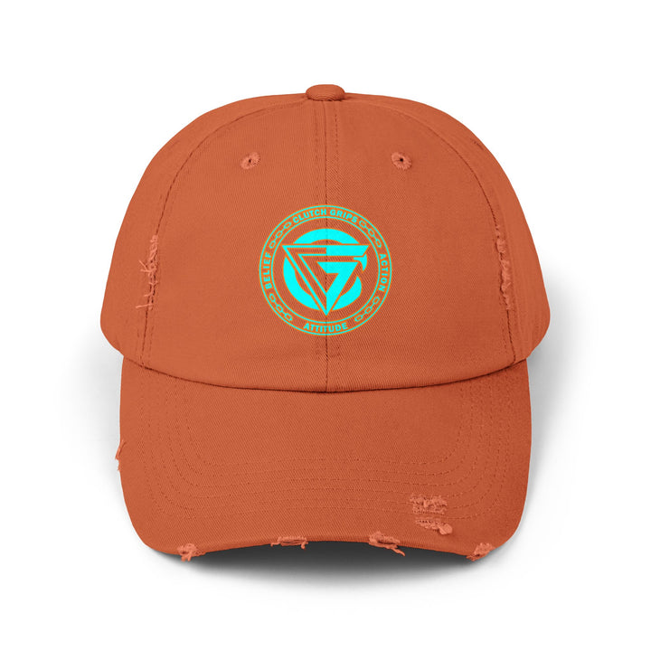 CG LOGO MIAMI AQUA Unisex Distressed Cap