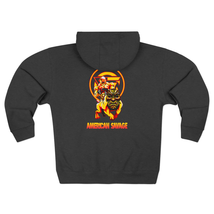 CG ANGRY DOG GOLD RED DIAMOND/AMERICAN SAVAGE ZIP UP