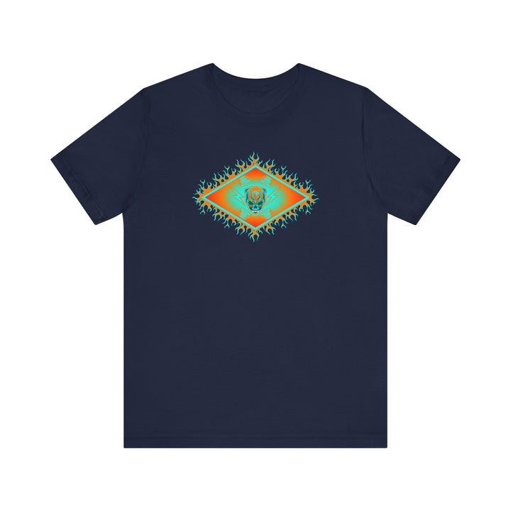 MIAMI AQUA ORANGE DIAMOND SKULLATOR DOUBLE BELL