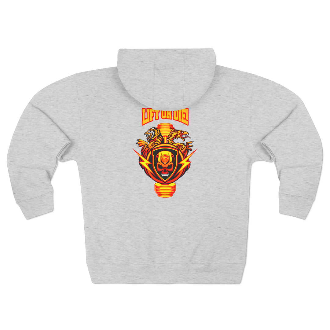 CG SGL SKULL BELL RED GOLD /LIFT OR DIE ZIP UP