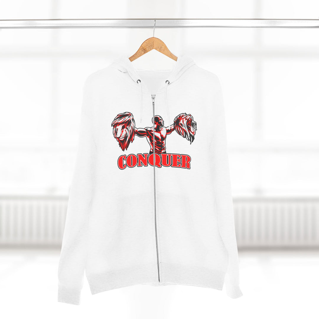CG CORE WINNERS LOGO RED WHITE BLACK/CONQUER ZIP UP