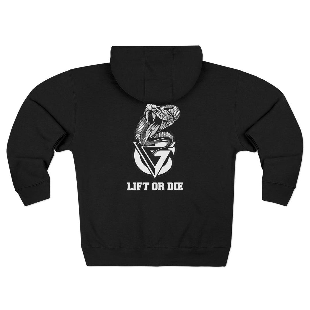 WICKED VIPER BLACK WHITE /LIFT OR DIE ZIP UP