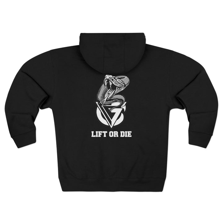 WICKED VIPER BLACK WHITE /LIFT OR DIE ZIP UP