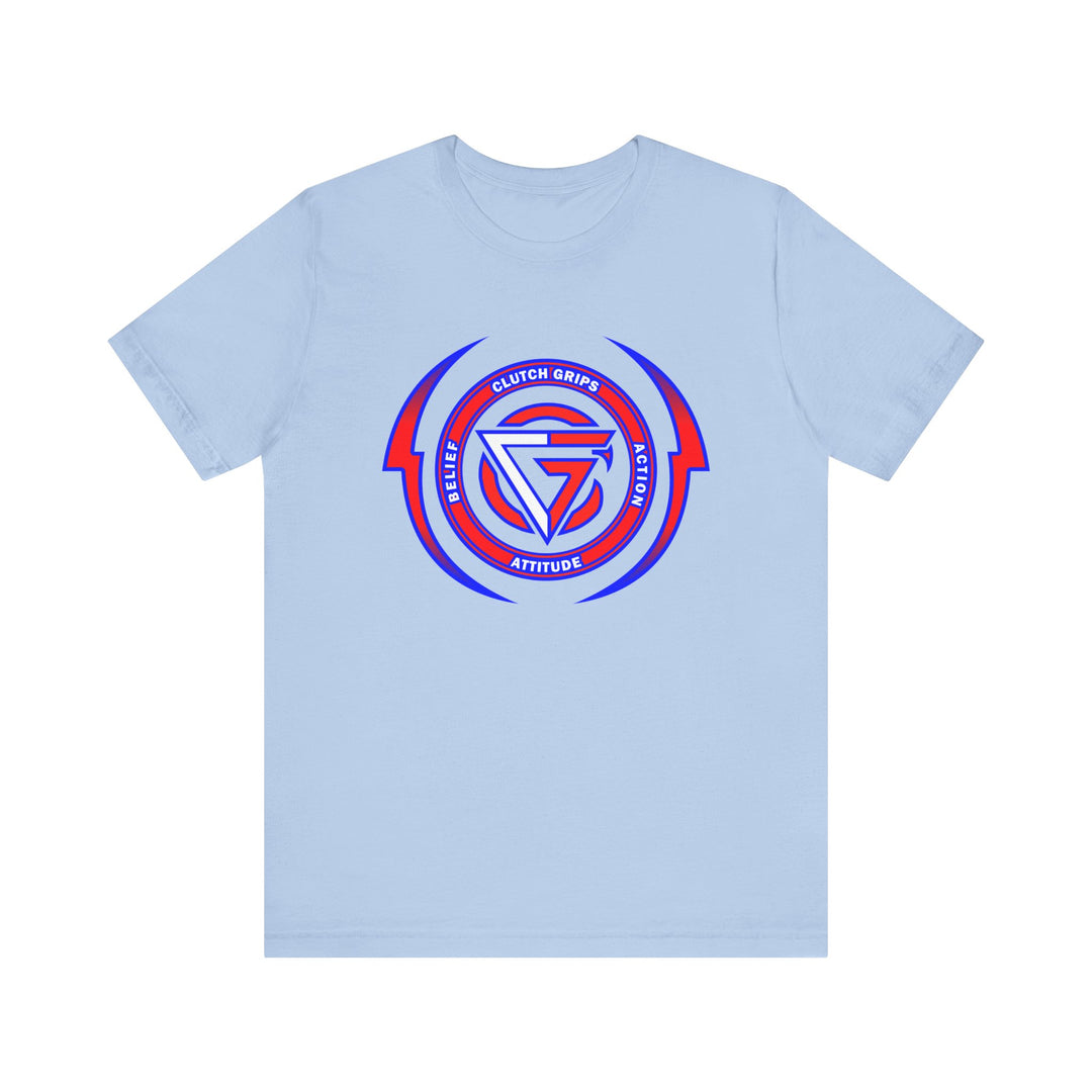 CG DBL ARCH LIGHTBOLT RED WHITE BLUE LOGO