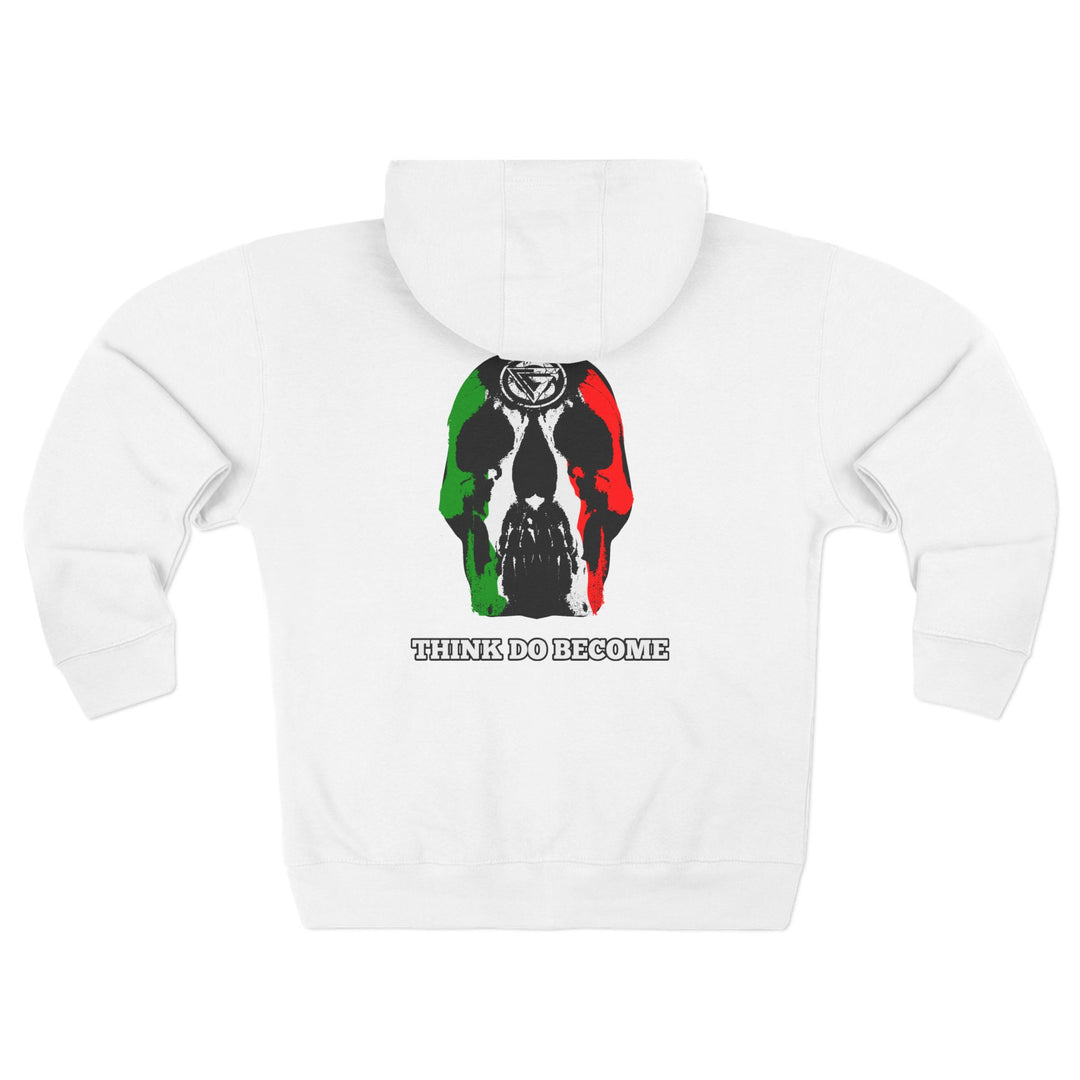CG SKULL RED WHITE GREEN FADE /THINK DO BECOME ZIP UP