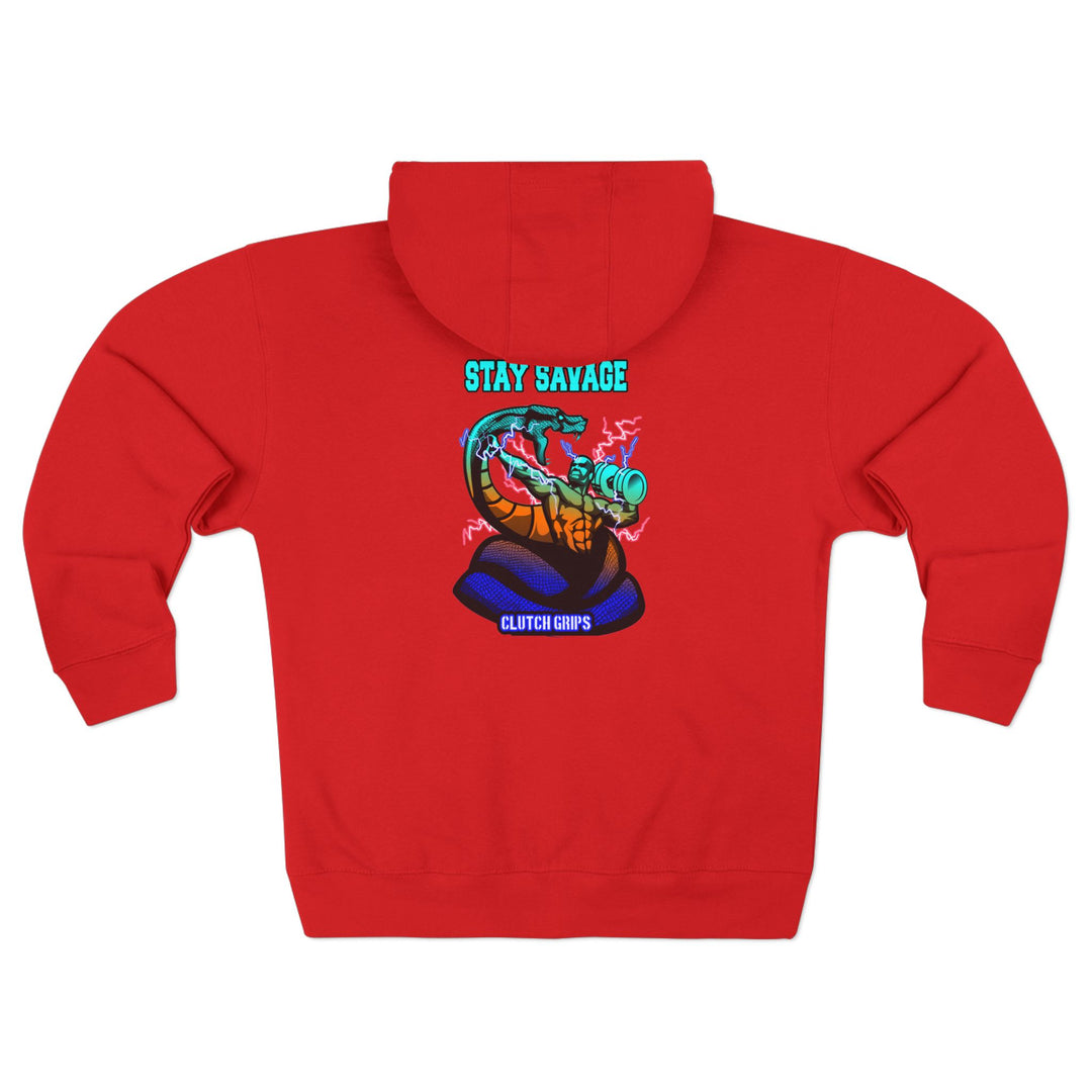 MAC VS SNAKE BLUE ORANGE  AQUA /STAY SAVAGE ZIP UP