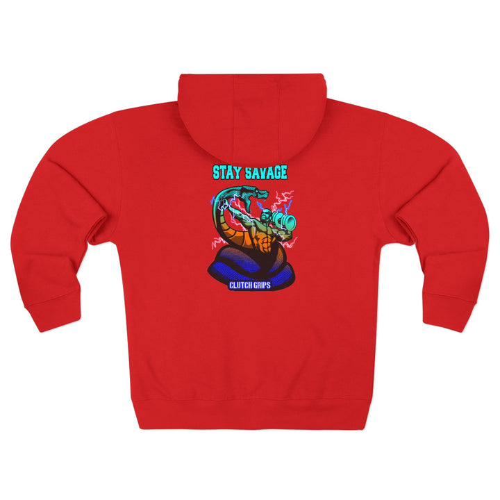 MAC VS SNAKE BLUE ORANGE  AQUA /STAY SAVAGE ZIP UP