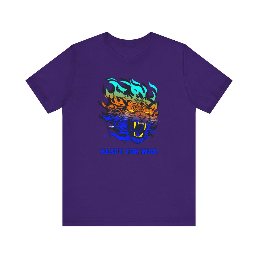 TIGER FLAME BLUE ORANGE AQUA FADE/READY FOR WAR