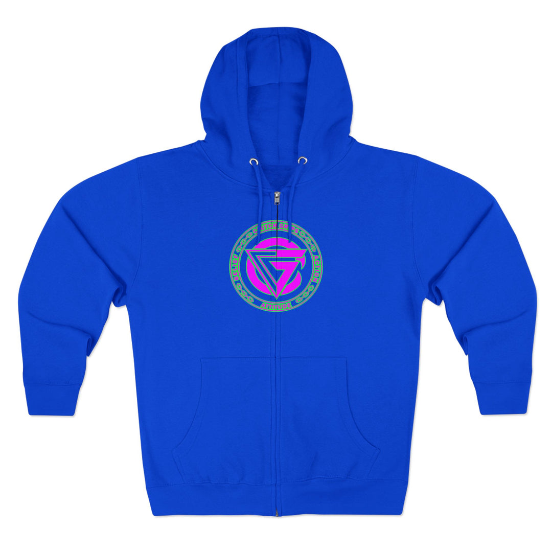 CG TIGER FLAME PURPLE GREEN /FIGHT FOR IT ZIP UP